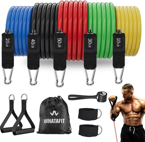 Resistance bands set with - set,